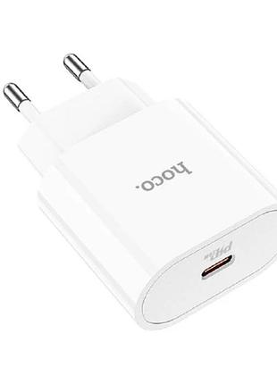 Адаптер hoco мережевий c94a 20w/3a pd/qc white