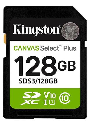 Карта памяти kingston canvas select plus sdxc 128 гб uhs-i class 10 v10 (sds3/128gb)