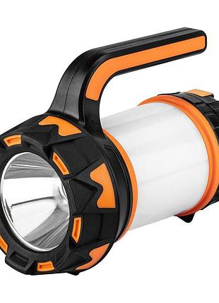 Туристический фонарь 3в1 neo tools 1200/10вт/800лм/led smd черно-оранжевый (99-031)
