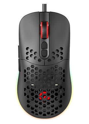 Мышь gamepro gm395 проводная 800–6400dpi rgb подсветка черная