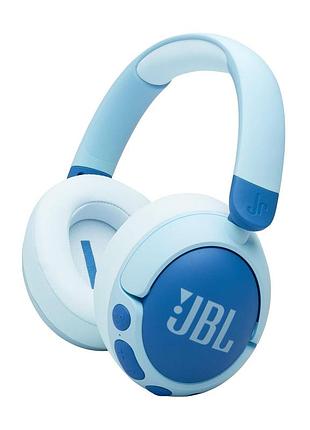 Бездротові навушники jbl junior 470nc сині bluetooth 5.3 з активним шумозаглушенням до 50 год роботи та mini jack (jbljr470ncblu)