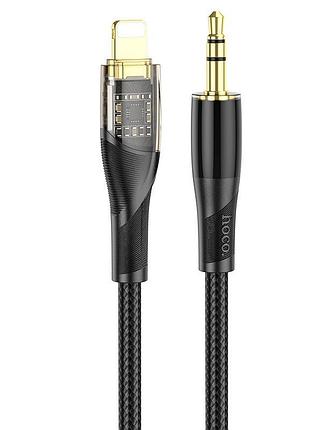 Кабель aux hoco 3.5 mm to lightning transparent discovery edition digital audio conversion cable upa25 |1m|