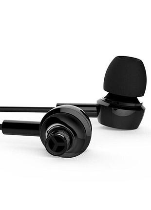 Наушники проводные usams ep-12 plastic earplug plating small earphone black