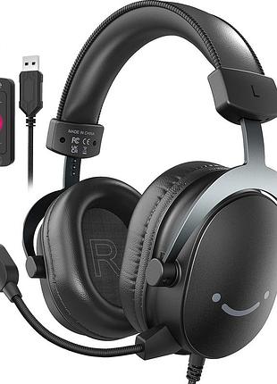 Проводная гарнитура fifine h9 usb и mini-jack 3.5 мм кабель 2 м черная