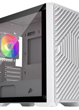 Корпус для пк 1stplayer t5 wh 4f1 w rgb minitower microatx без блока питания white (t5wh4f1w)