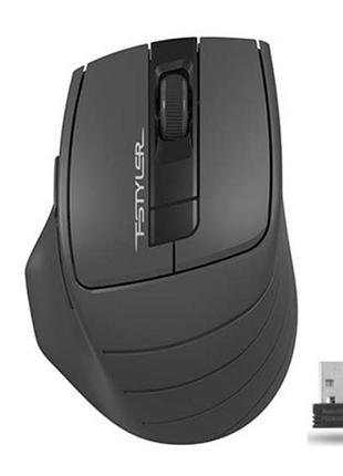 Мышь беспроводная a4tech fg30 2.4ghz, оптическая 1000–2000 dpi, питание от батарейки, без подсветки, black-grey