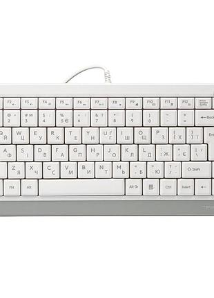 Клавиатура a4tech fk11 white, проводная usb, 86 клавиш, компактный формат, мембранная
