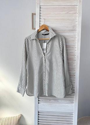 Блуза zara в смужку віскоза
