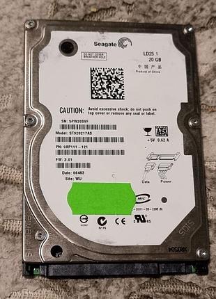 100% hdd 2.5 20 Гб seagate ld25.1 5400 24.2/24.2 жорсткий диск st920217as сигейт