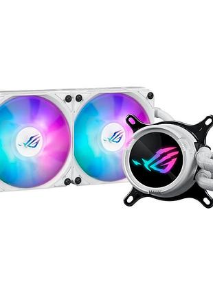 Система водяного охлаждения asus rog strix lc iii 240 с двумя вентиляторами 4-pin 240 мм argb белый (90rc00s2-m0uay0)