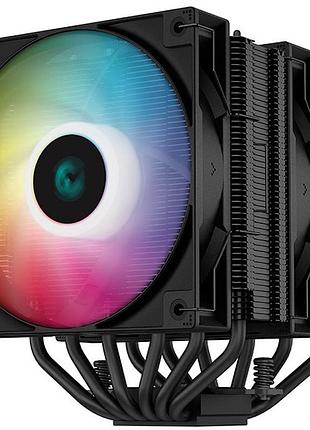Deepcool ag620 bk argb — двобаштовий кулер 120 мм, 260 вт, з 6 тепловими трубками та argb-підсвіткою