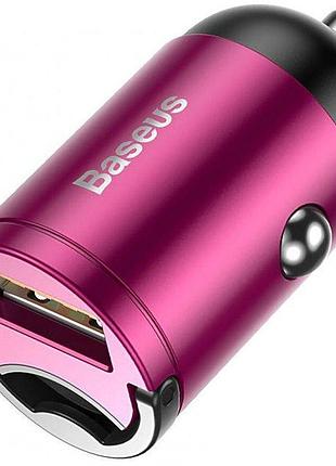 Адаптер автомобільний baseus tiny star mini quick charge 1usb qc3.0 30w 3а pink