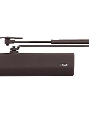 Автоматический дверной дотягиватель ryobi d-2055v dark bronze для межкомнатных и входных дверей с регулировкой скорости закрывания