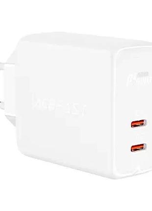 Зарядний пристрій acefast a9 pd 40вт (2 type-c) white
