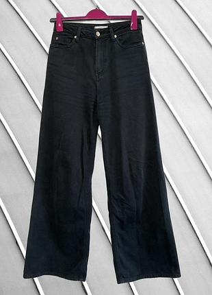 Женские широкие джинсы tommy hilfiger wide leg размер m l оригинал черные джинсы томми хилфигер с высокой посадкой плотный джинс стан идеал как новые l