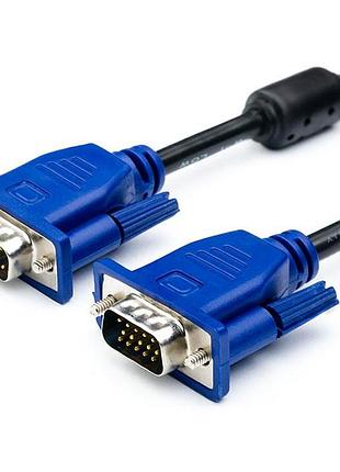Кабель atcom vga-vga, длиной 30 м, черный, hd15 (at9153)