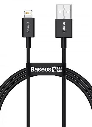 Кабель baseus calys-a01 superior series fast charging lightning 2.4a 1m black
