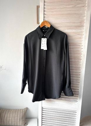 Рубашка невероятная графитового цвета zara