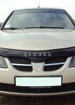 Дефлектор капота (мухобойка) vip tuning nissan almera (n16) 2000-2006 (ns03)