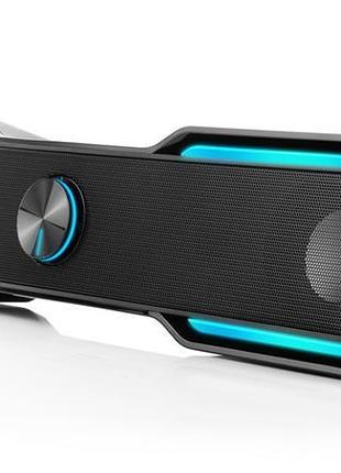 Акустическая система real-el s-180 2.0, 6 вт, питание usb, аудиовход mini-jack 3.5 мм, черная (el121100012)