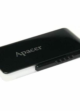 Usb флеш-накопитель, флешка apacer usb 3.1 ah350 64gb black (ap64gah350b-1)