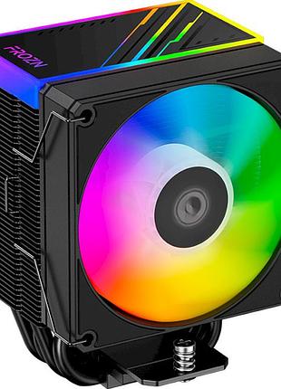 Низькопрофільний кулер id-cooling frozn a400 argb — 92 мм, 180 вт, чорний, з rgb-підсвіткою