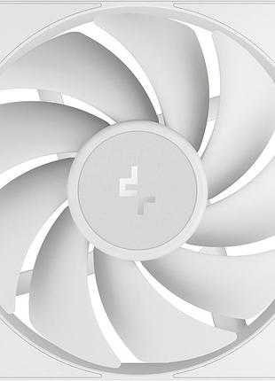 Кулер для pc deepcool fd12 wh (r-fd12-whnpn1-g), 120×120×25 мм, 400–2050 об/мин, 64.2 cfm, гидродинамический подшипник, pwm, белый