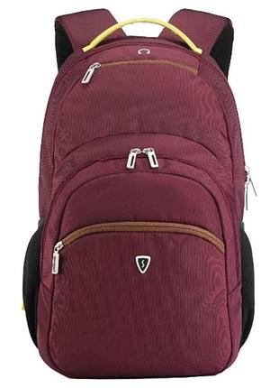 Рюкзак sumdex pon-391or — для ноутбука 16", бордовый, крепкий полиэстер, молния