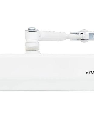 Автоматический дверной дотягиватель ryobi d-1554 glossy white для межкомнатных и входных дверей с регулировкой скорости закрывания