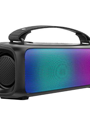 Акустическая система real-el x-717, 8 вт, bluetooth, usb, aux, с rgb-подсветкой, черная (el121600021)