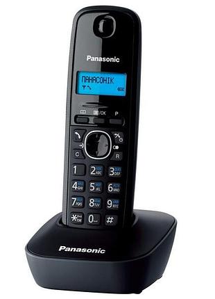 Радіотелефон-dect panasonic kx-tg161111uah темно-сірий