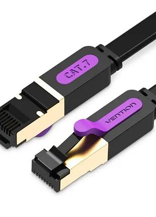 Кабель мережевий плоский vention icabj rj45 cat.7 5 м чорний