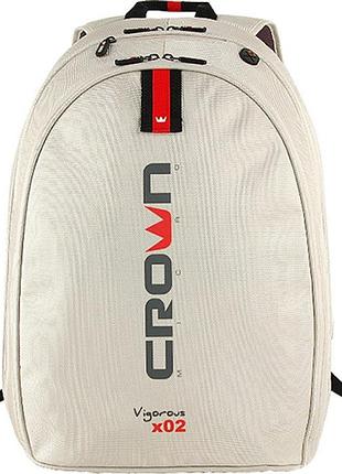 Рюкзак crown micro vigorous bpv215w — 15.6", білий, нейлон, застібка-блискавка, для ноутбука