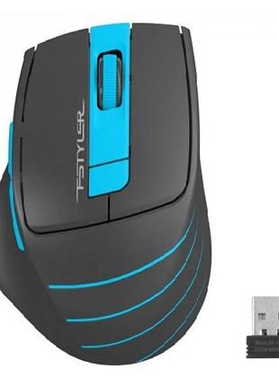 Мышь беспроводная a4tech fg30 2.4ghz, оптическая 1000–2000 dpi, питание от батарейки, без подсветки, black-blue