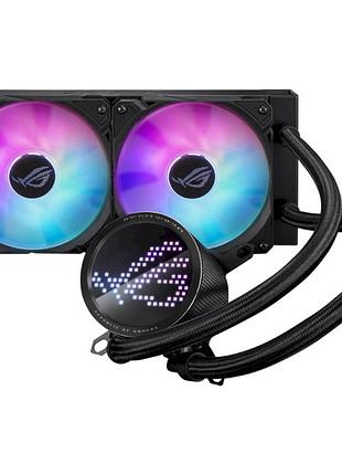 Система водяного охлаждения asus rog ryuo iii 240 с двумя вентиляторами 4-pin 240 мм argb anime matrix (90rc00j1-m0uay0)