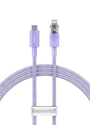 Кабель baseus explorer series 480 мбит/с 20w 1м purple (cats010205)