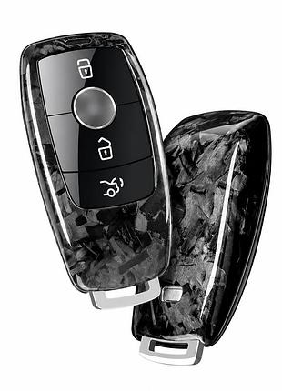 Карбоновый чехол для ключа mercedes-benz b-class cls s-class glc cla a-class eqs c-class eqb gla sprinter vito gls gle e-class