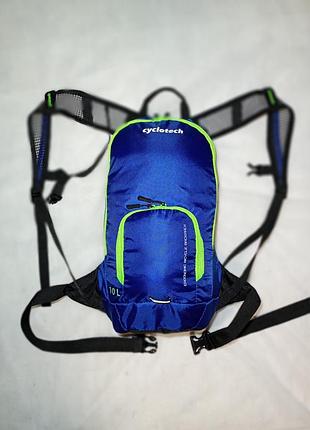 Велосипедний рюкзак cyclotech ergonomic bicycle backpack (10l)матеріал: зносостійкий нейлон з водовідштовхувальними властивостями
