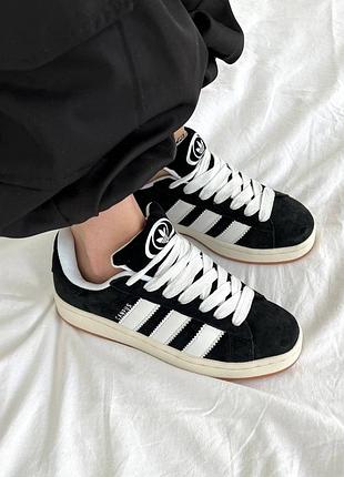 Кроссовки adidas campus white black