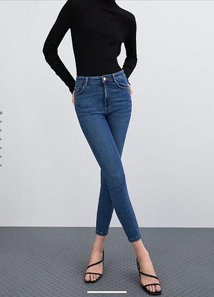 Джинсы скинни темно-синие от zara