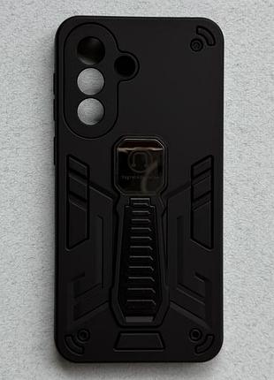 Samsung galaxy a57 чехол armor magnetic противоударный, черный, матовый пластик с ножкой подставкой