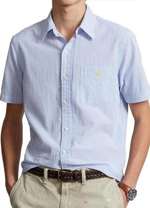 Стильна чололовіча сорочка з коротким рукавом від легендарного бренду polo ralph lauren,розмір м. 
в ідеальному стані