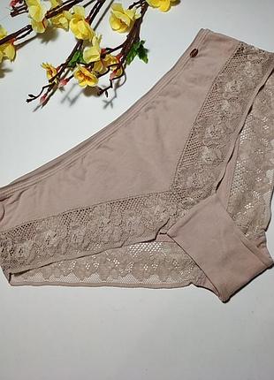 Коттоновые трусики с кружевом skiny, eur 38, м