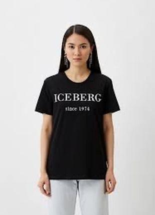 Бавовняна футболка iceberg жіноча колір чорний f021 6325