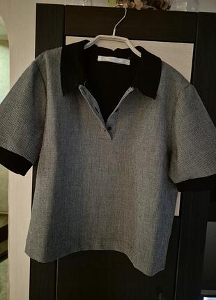 Футболка поло клетка zara р. l