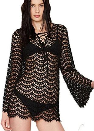 Туніка сукня коротка ажурна пляжна new look