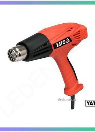 Будівельний фен yato yt-82294 2000вт 450°/600°c з регулятором температури 4 насадки