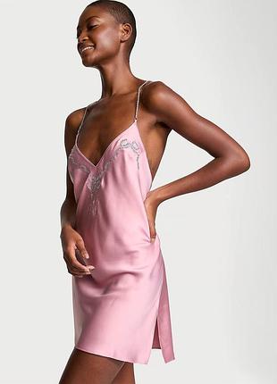 Сатиновий пеньюар victoria’s secret оригінал розмір l