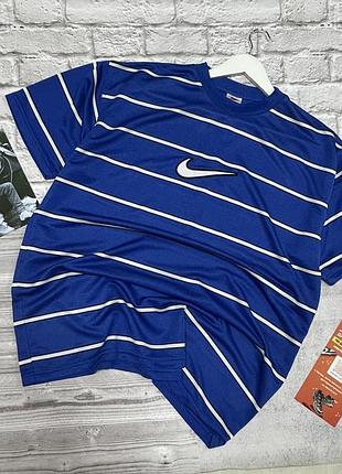 Чоловіча вінтажна футболка nike center swoosh рейнджерс глазго сезону 1997 р тренувальна джерсі оригінал синя плотна в смужку бу розмір xl