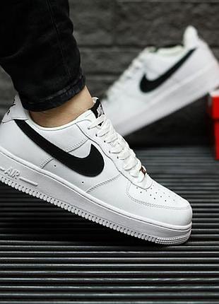 Чоловічі кросівки nike air force, білі, шкіра, 41-45